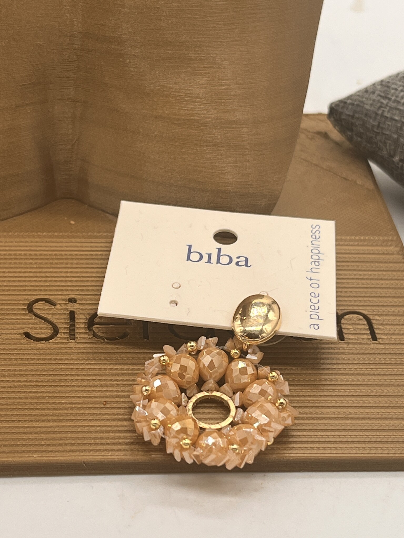 Biba Oorbellen Biba goud/taupe