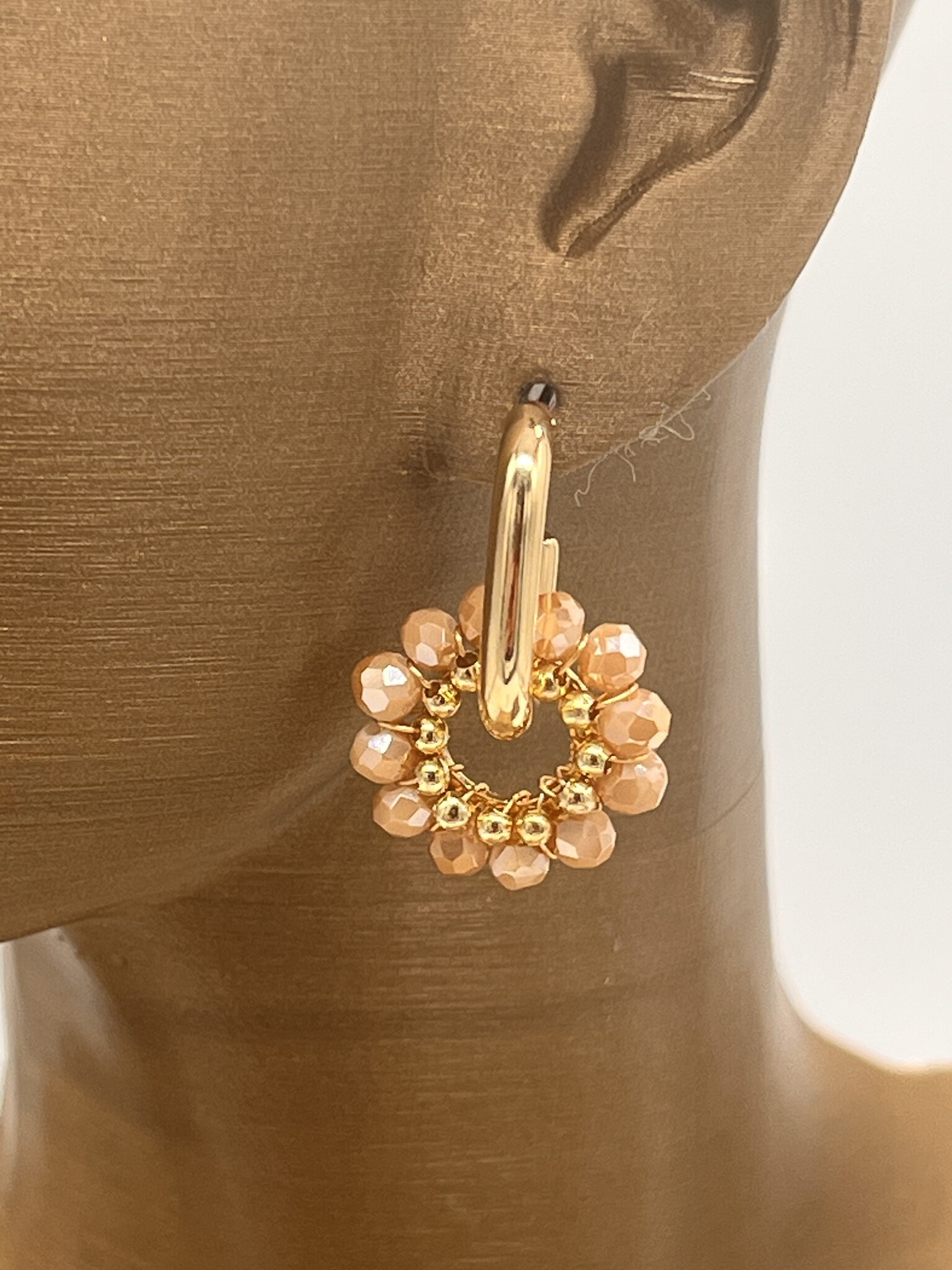 Biba Oorbellen Biba goud/bruin