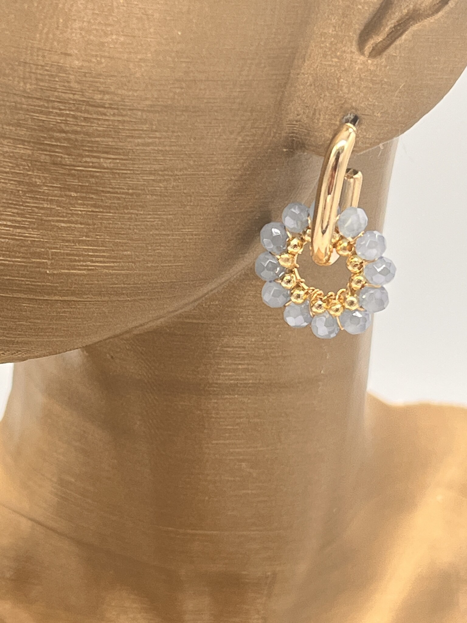 Biba  Oorbellen Biba goud/blauw