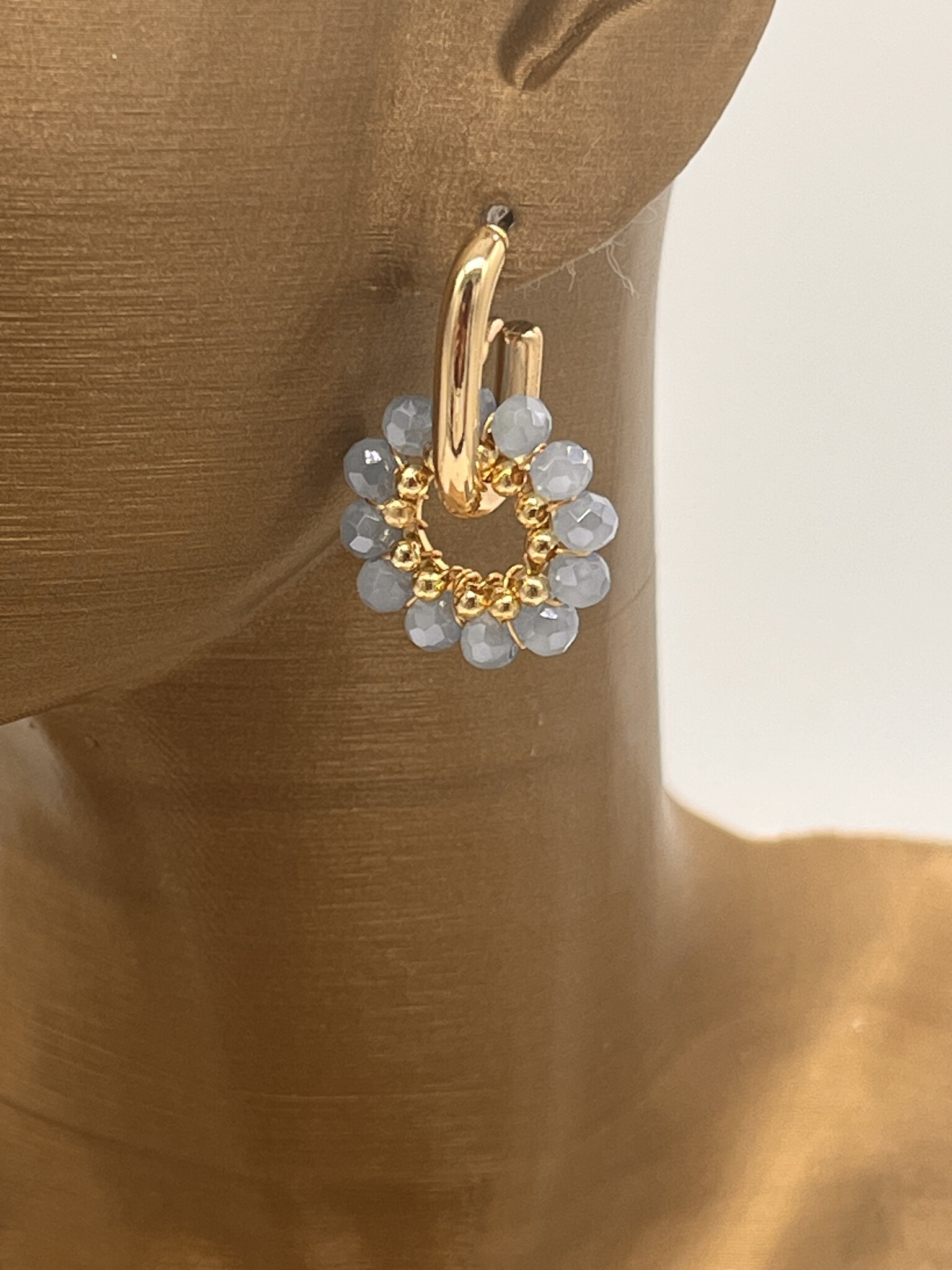 Biba  Oorbellen Biba goud/blauw