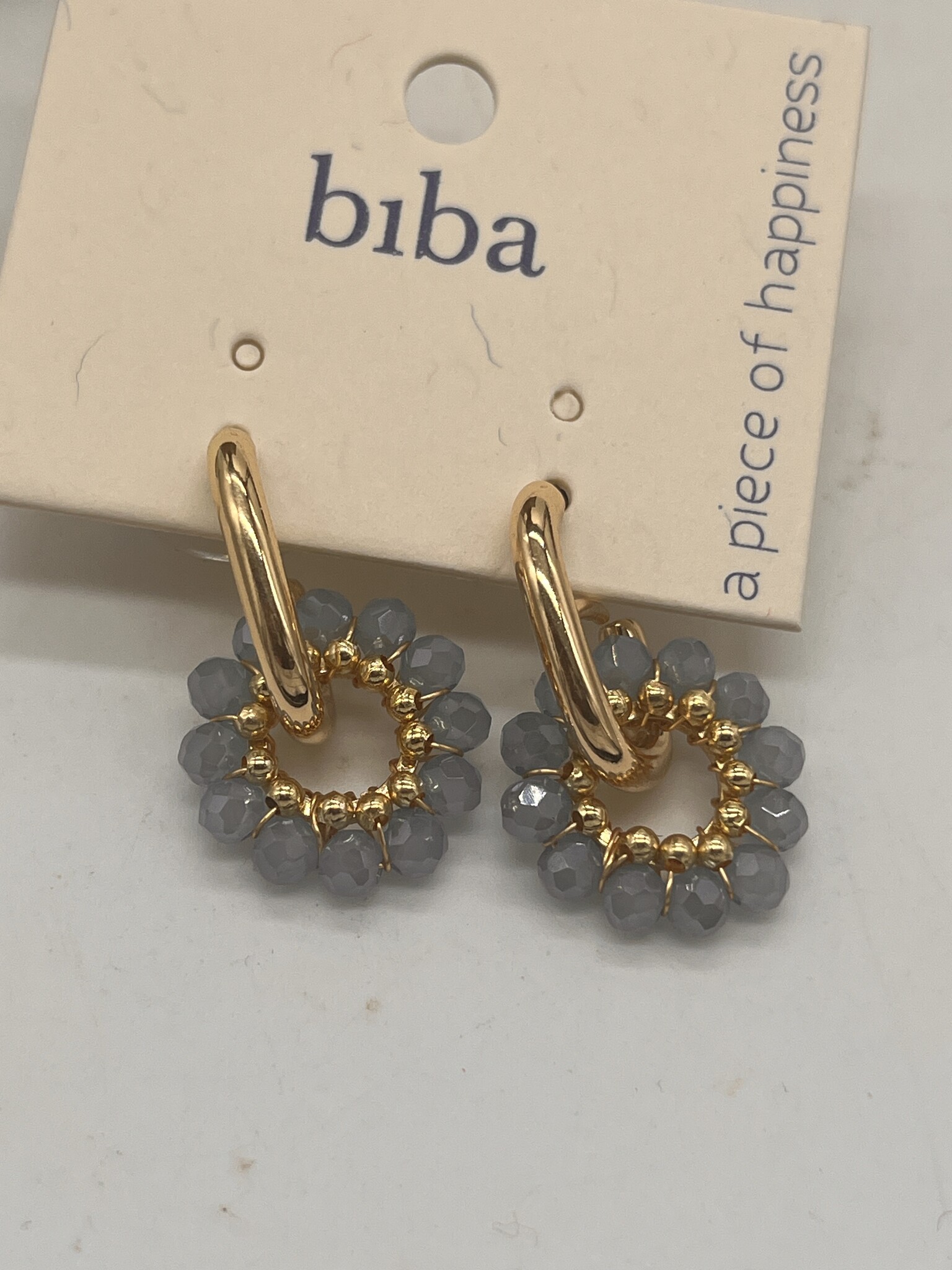 Biba  Oorbellen Biba goud/blauw