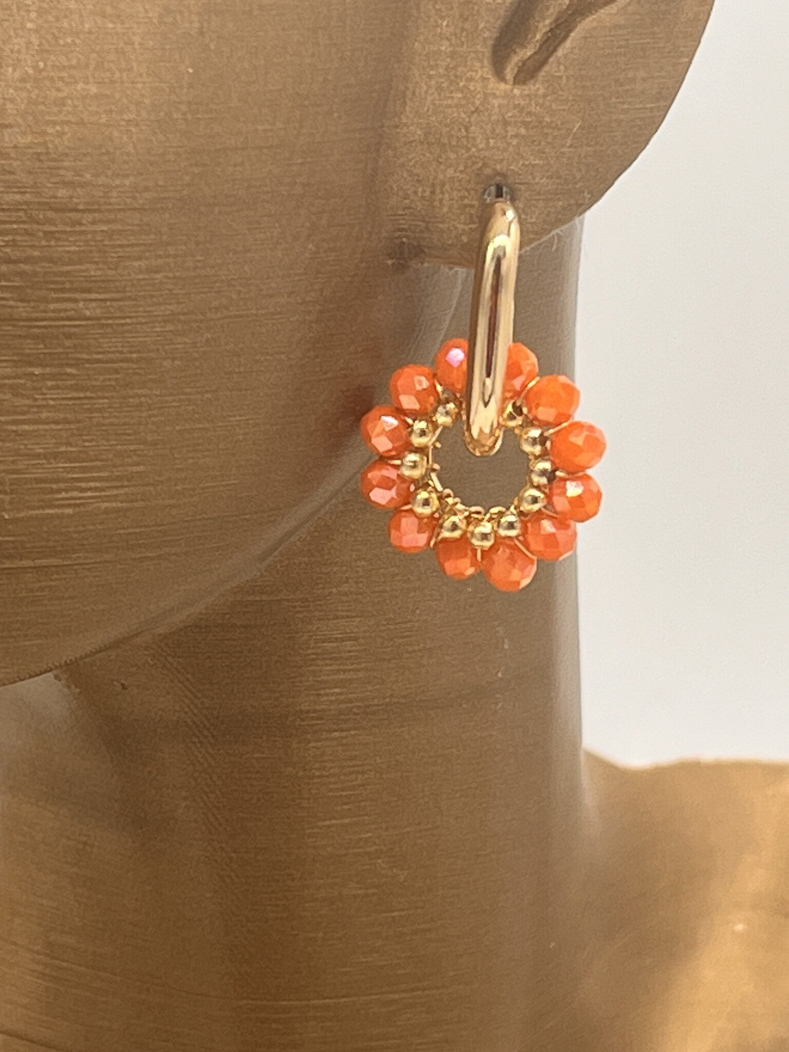 Biba  Oorbellen Biba goud/oranje