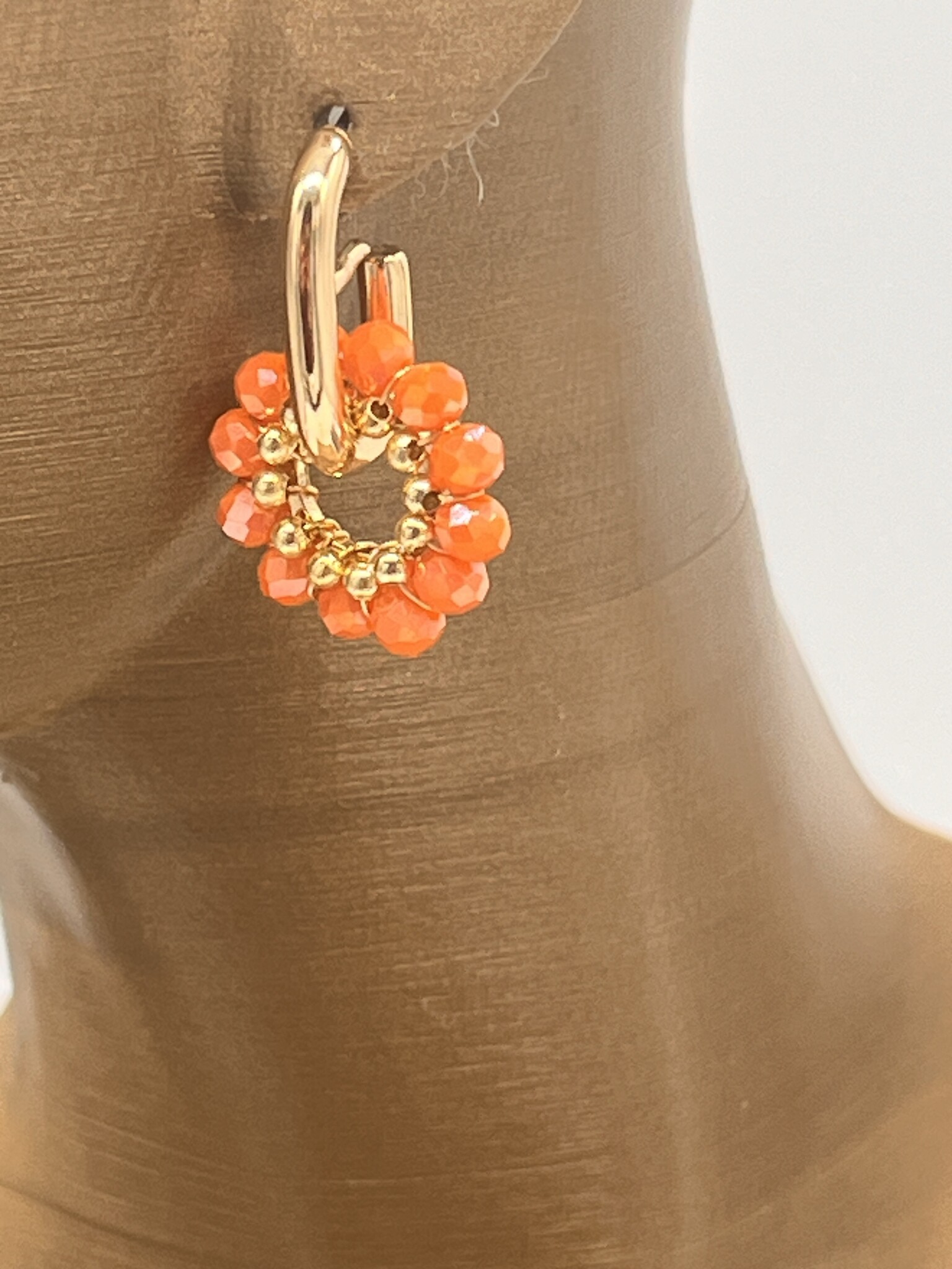 Biba  Oorbellen Biba goud/oranje