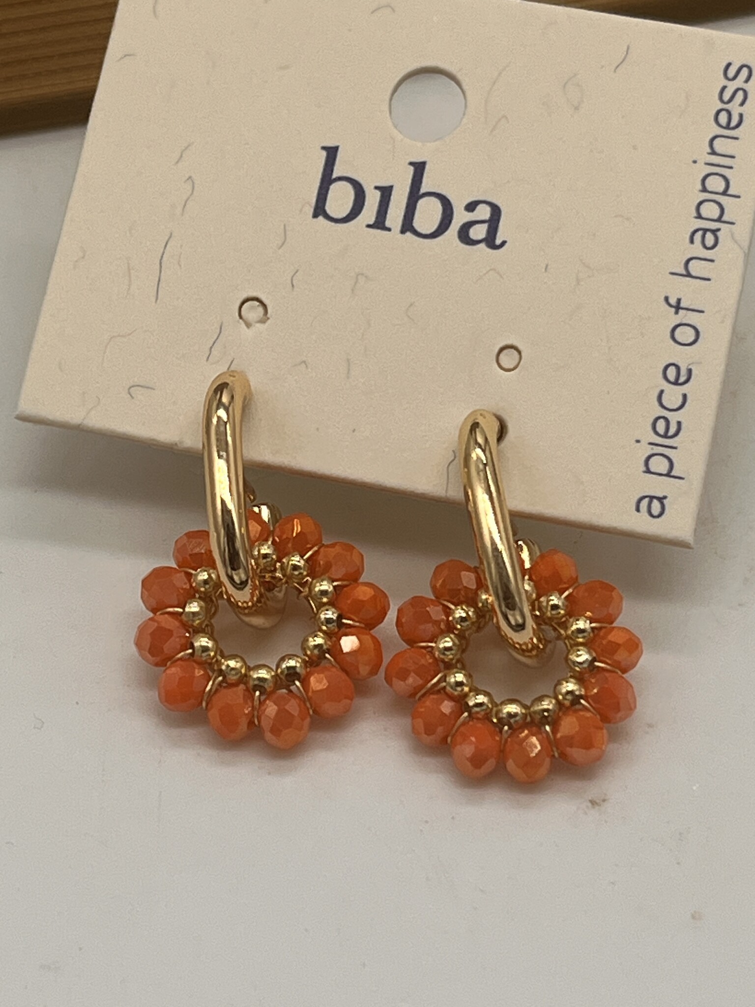 Biba  Oorbellen Biba goud/oranje