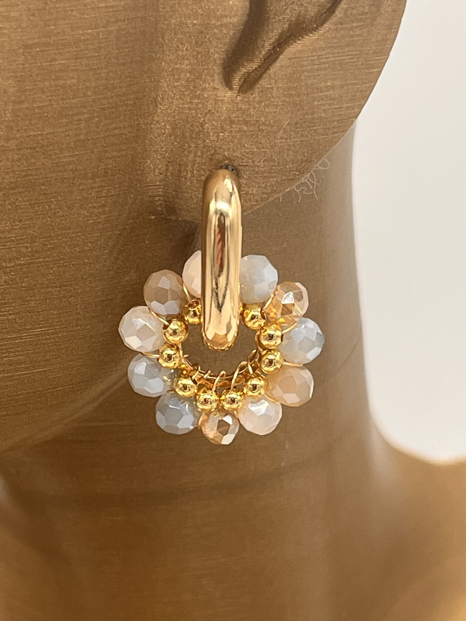 Biba Oorbellen Biba goud/mix blauw bruim