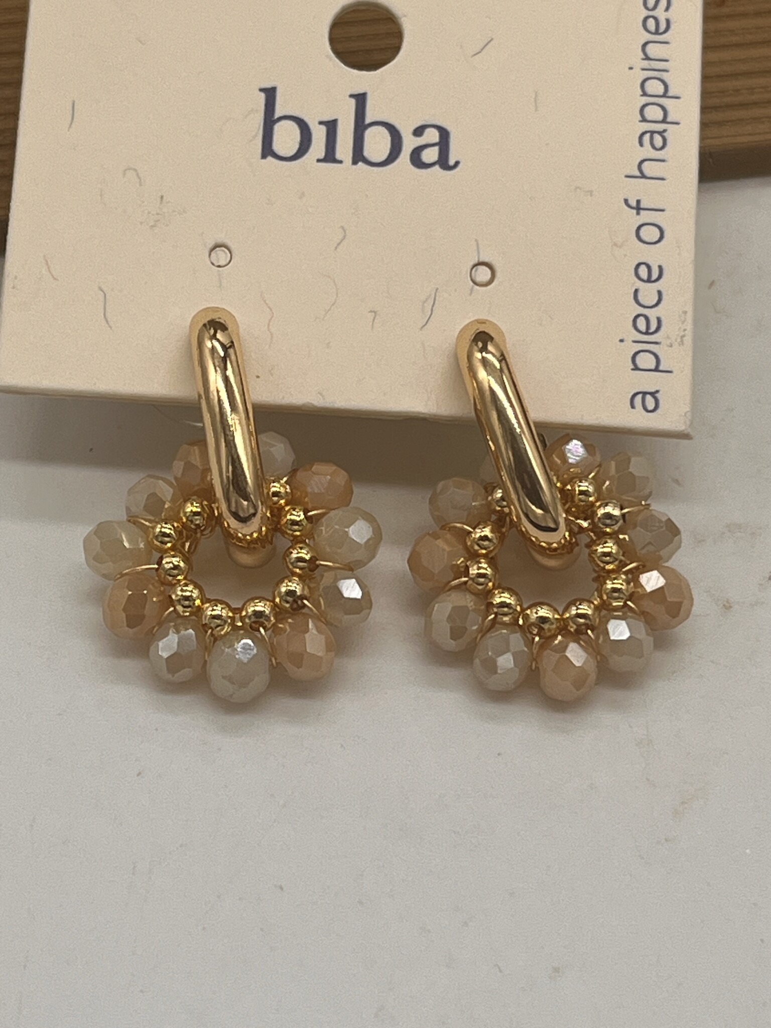Biba  Oorbellen Biba goud/mix bruin