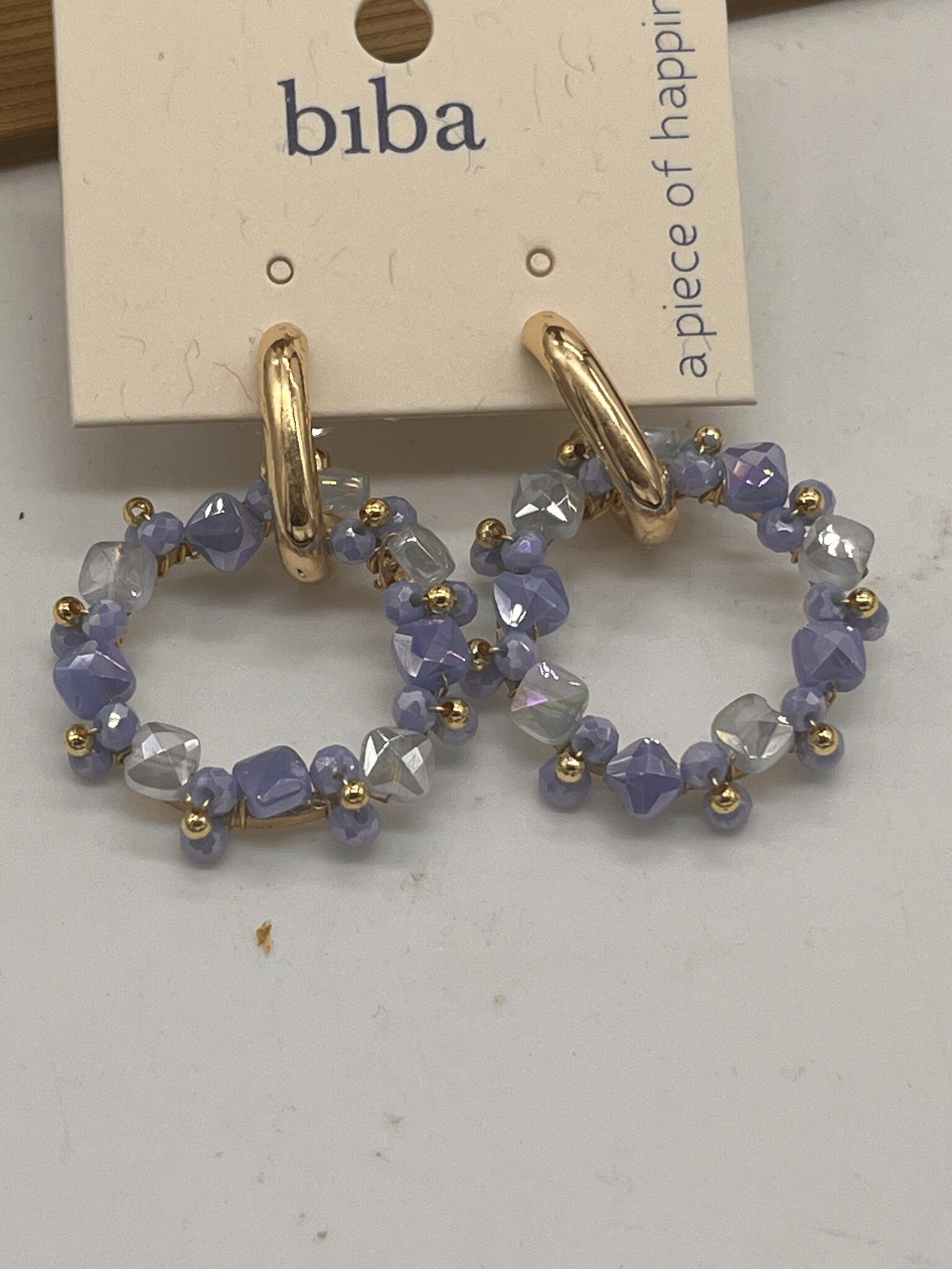 Biba Oorbellen Biba goud/blauw