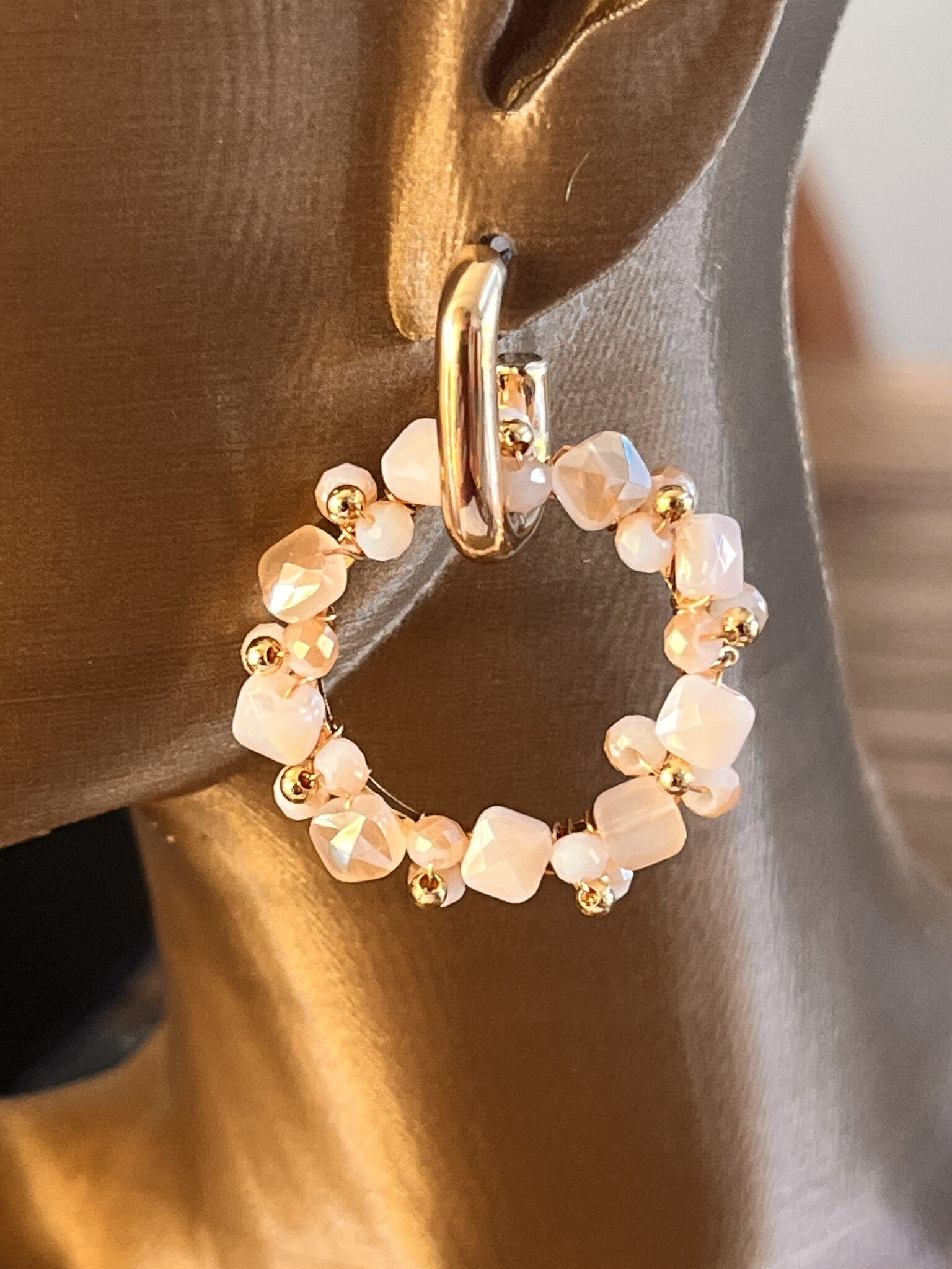 Biba Oorbellen Biba goud/beige