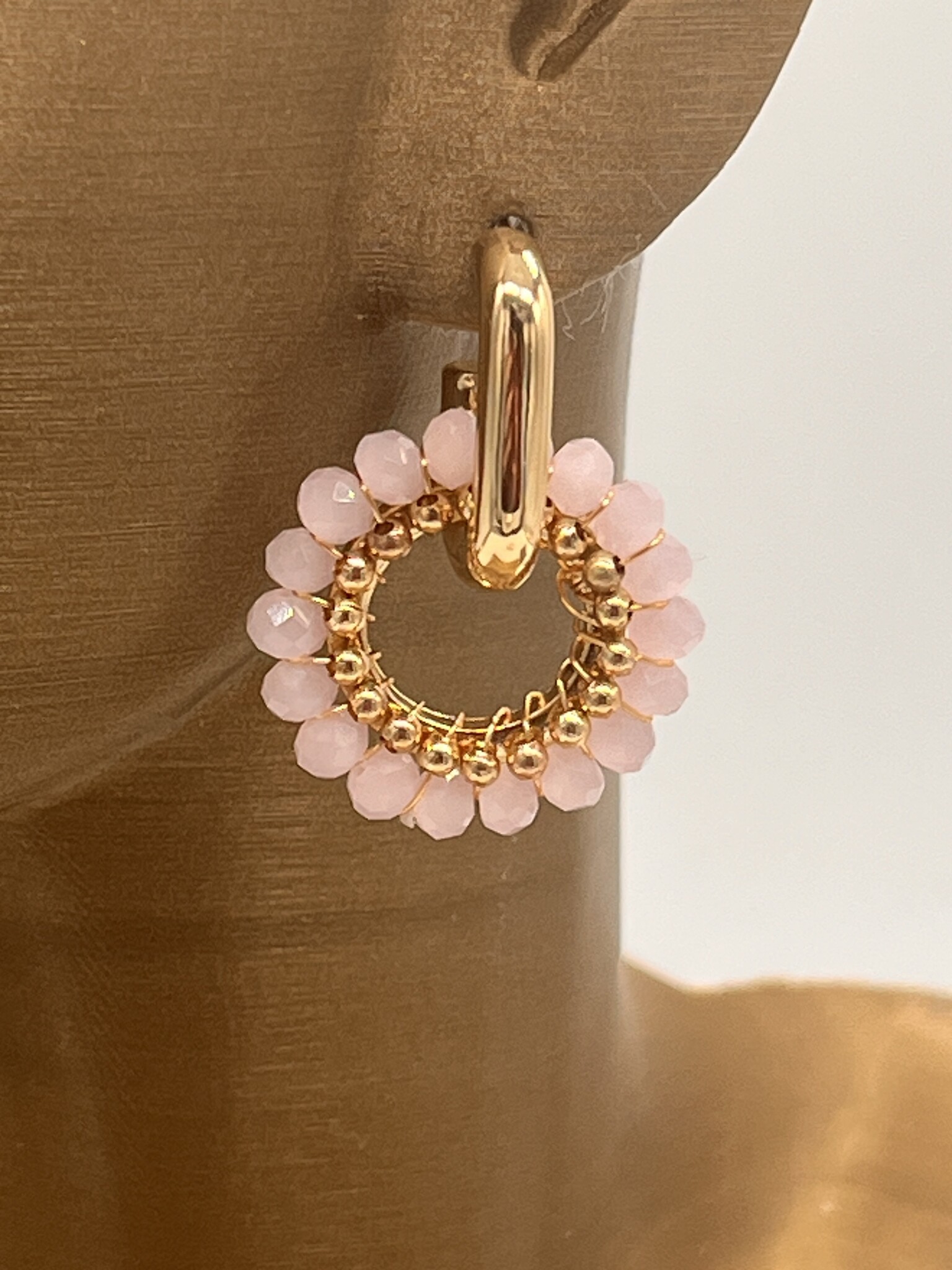 Biba Oorbellen Biba goud/roze