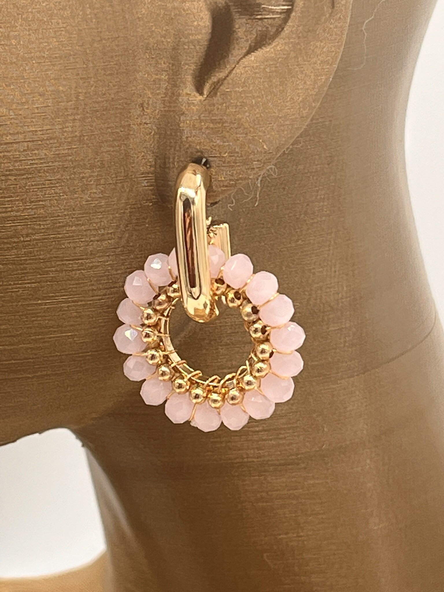 Biba Oorbellen Biba goud/roze