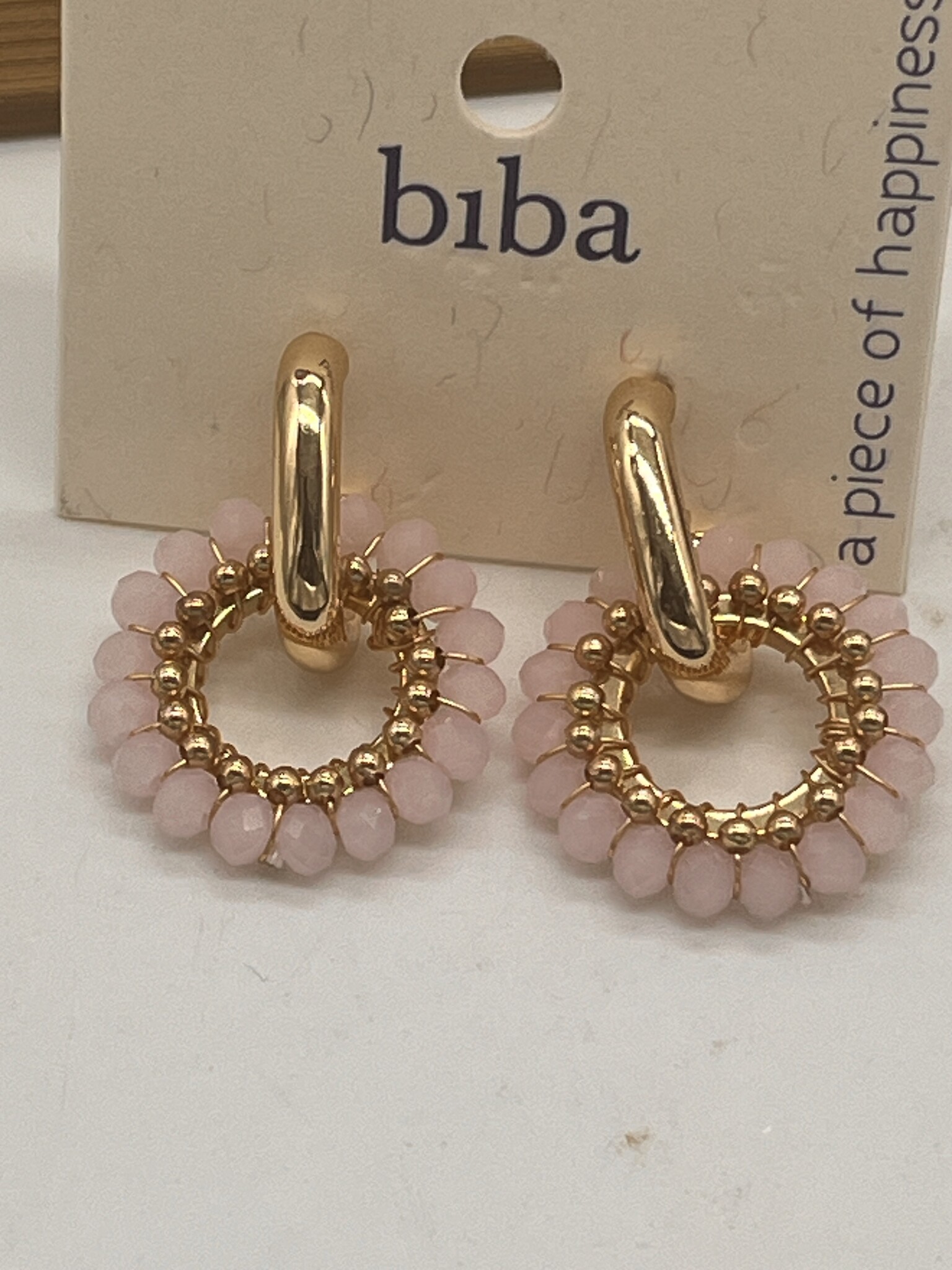Biba Oorbellen Biba goud/roze