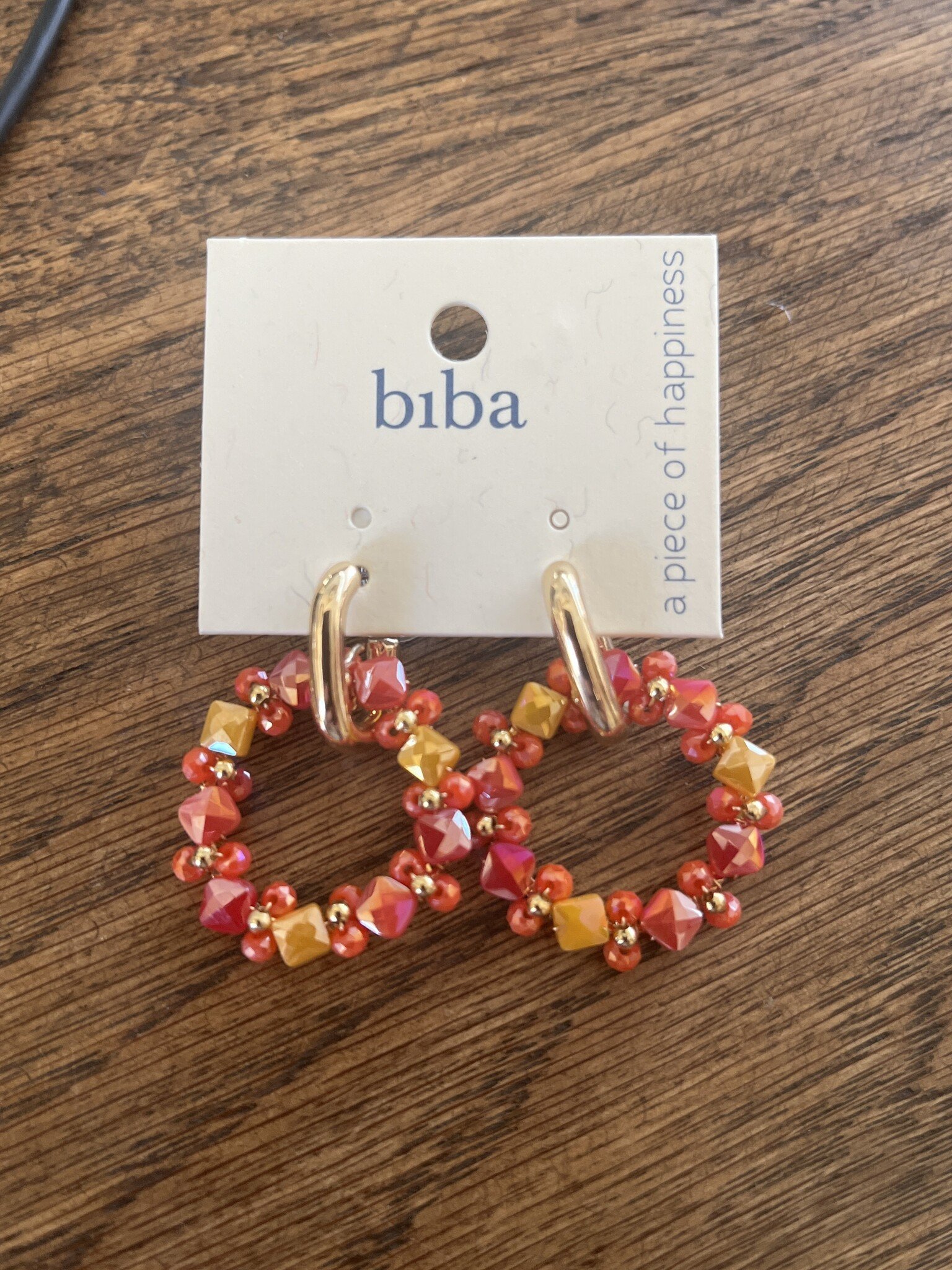 Biba Oorbellen Biba goud,oranje