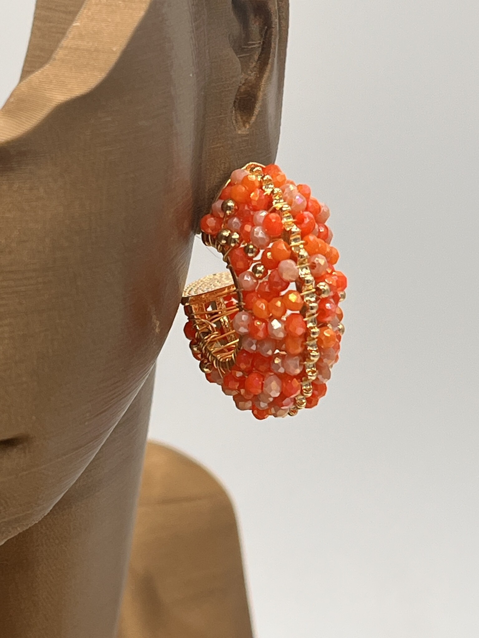 Biba Oorbellen Biba goud/oranje