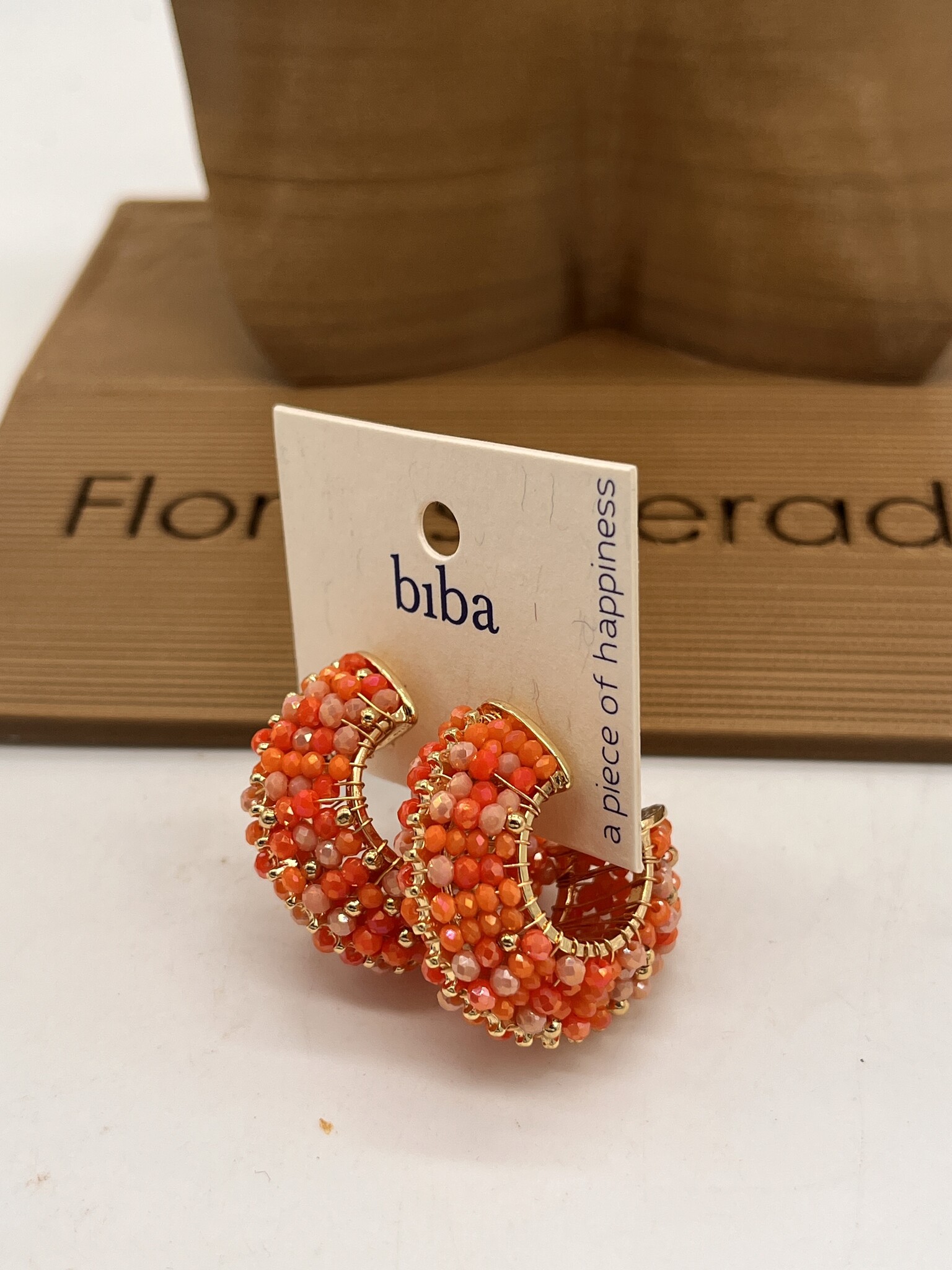 Biba Oorbellen Biba goud/oranje