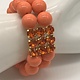 Biba Armbandje Biba goud/zalm oranje