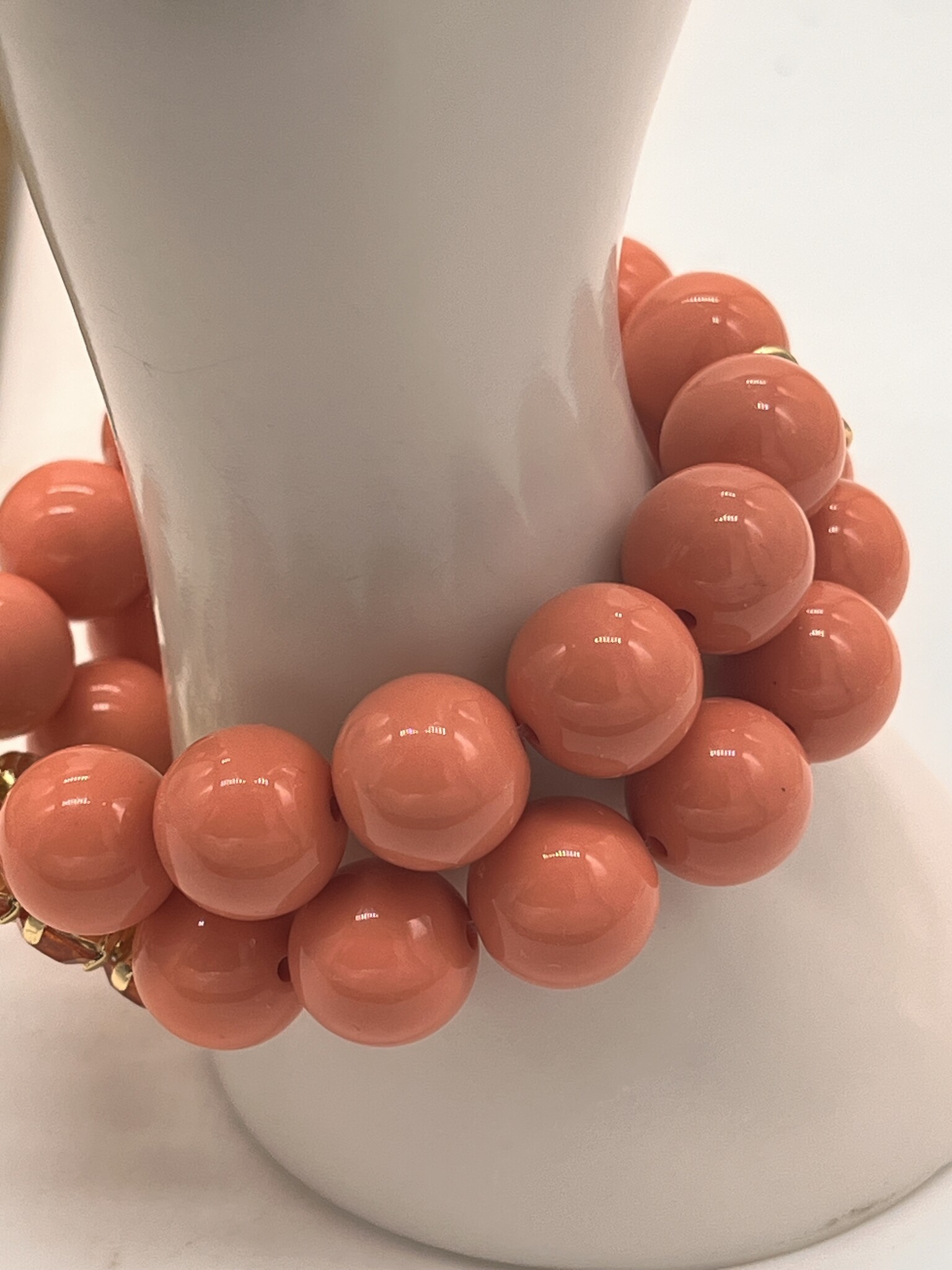 Biba Armbandje Biba goud/zalm oranje