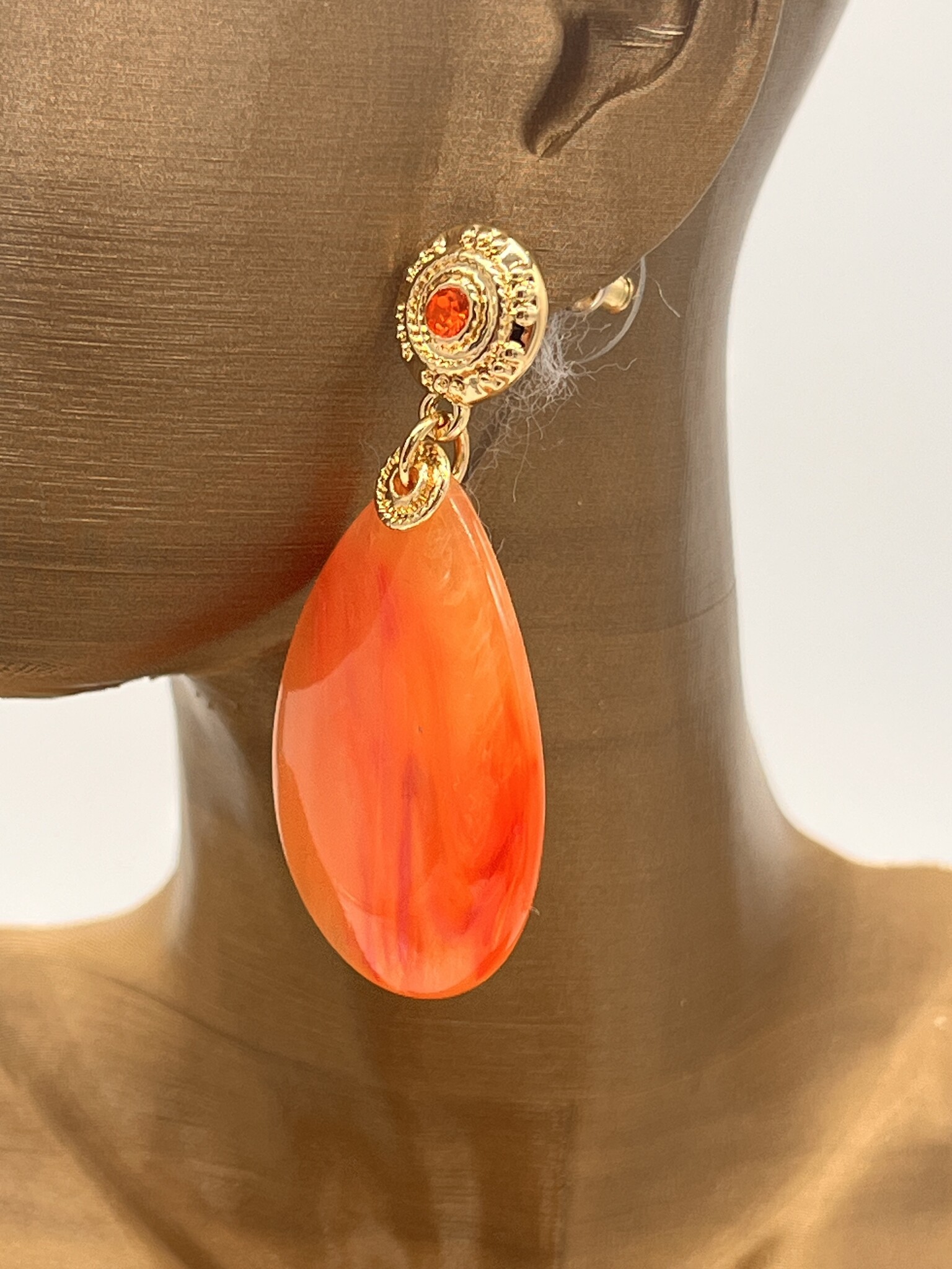 Biba Oorbellen Biba goud/oranje