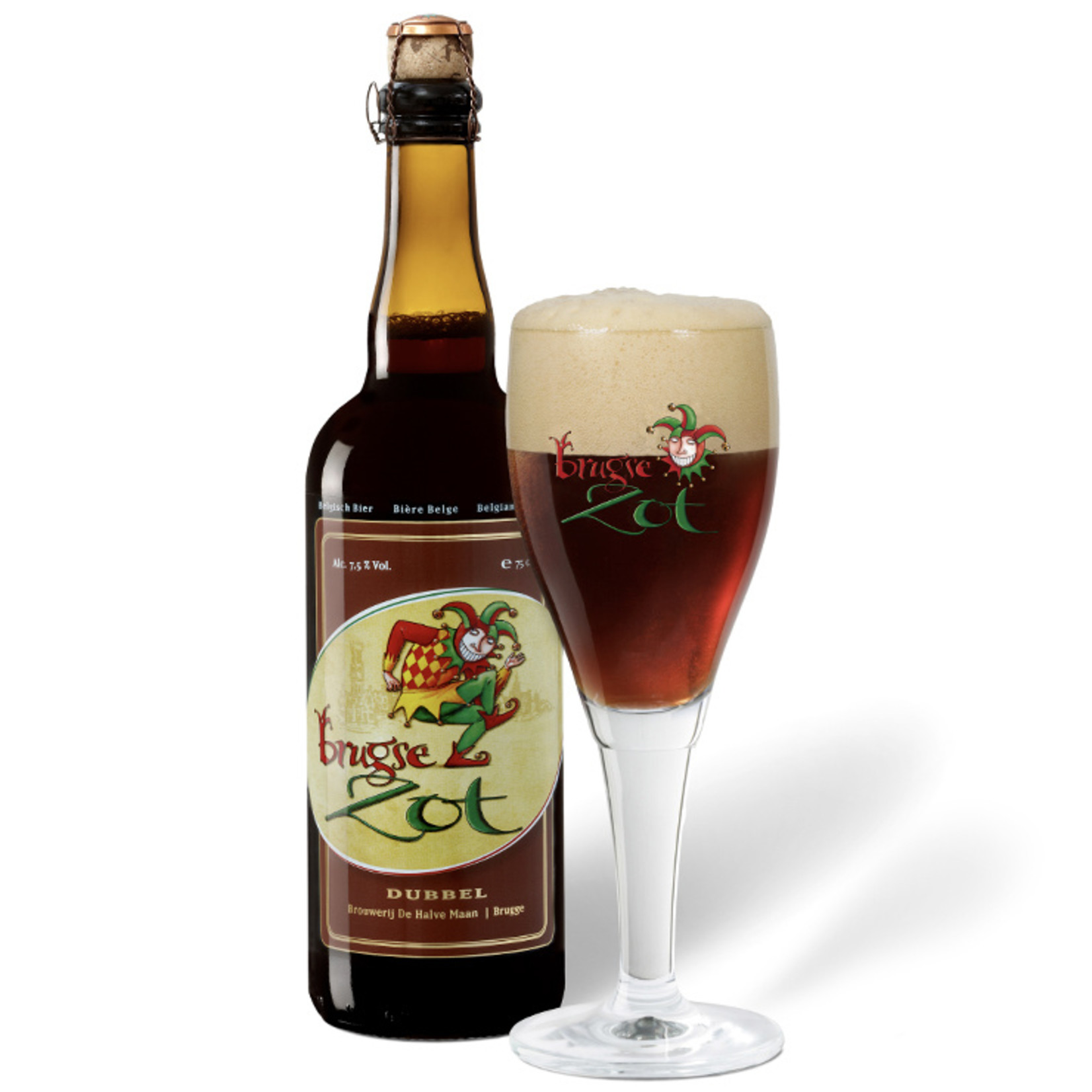 Brugse Zot Dubbel with Glass