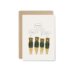 TED & TONE TED & TONE Paperwise cards 10x15cm Happy birthday choir