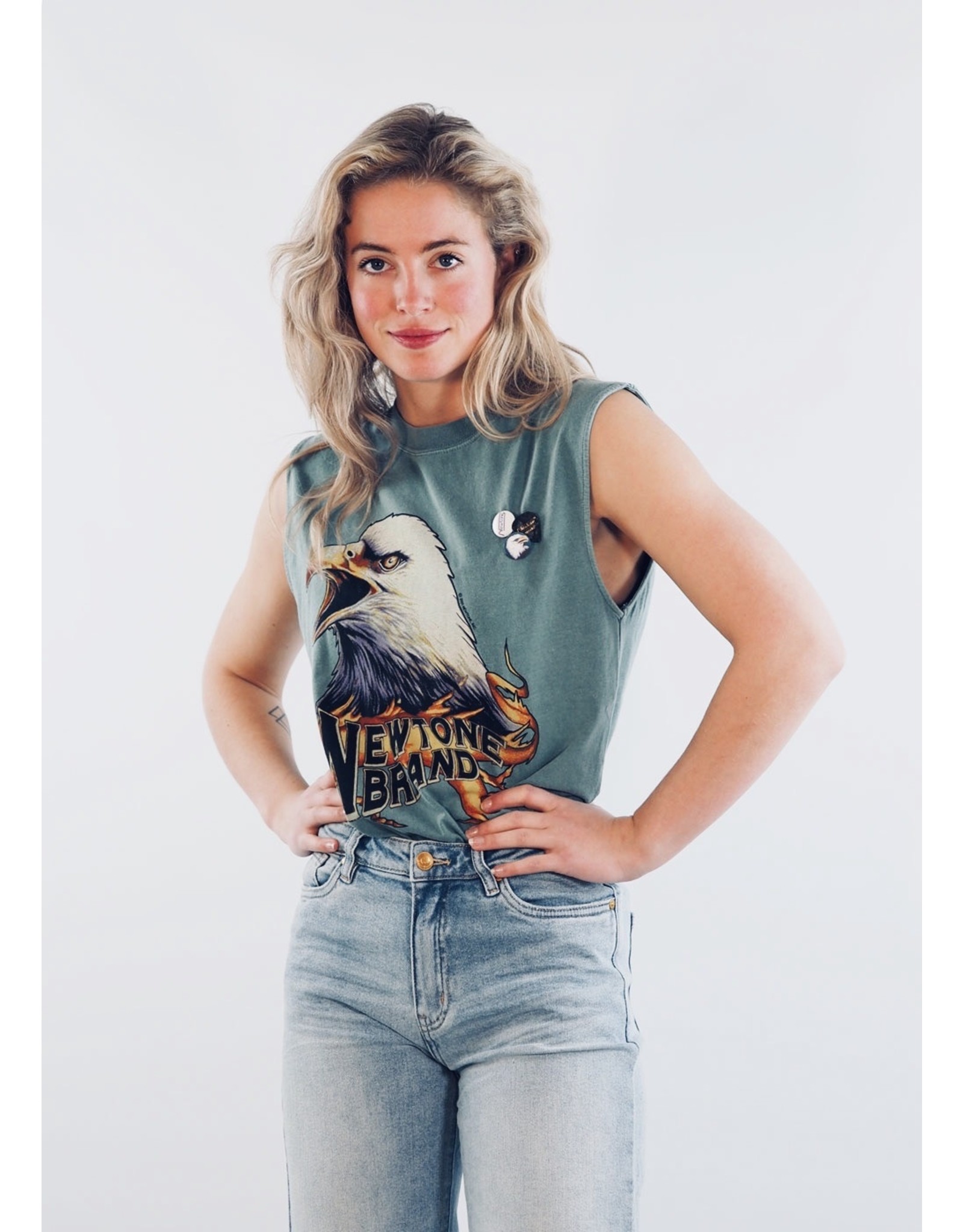Newtone Tshirt Biker cycle L.green