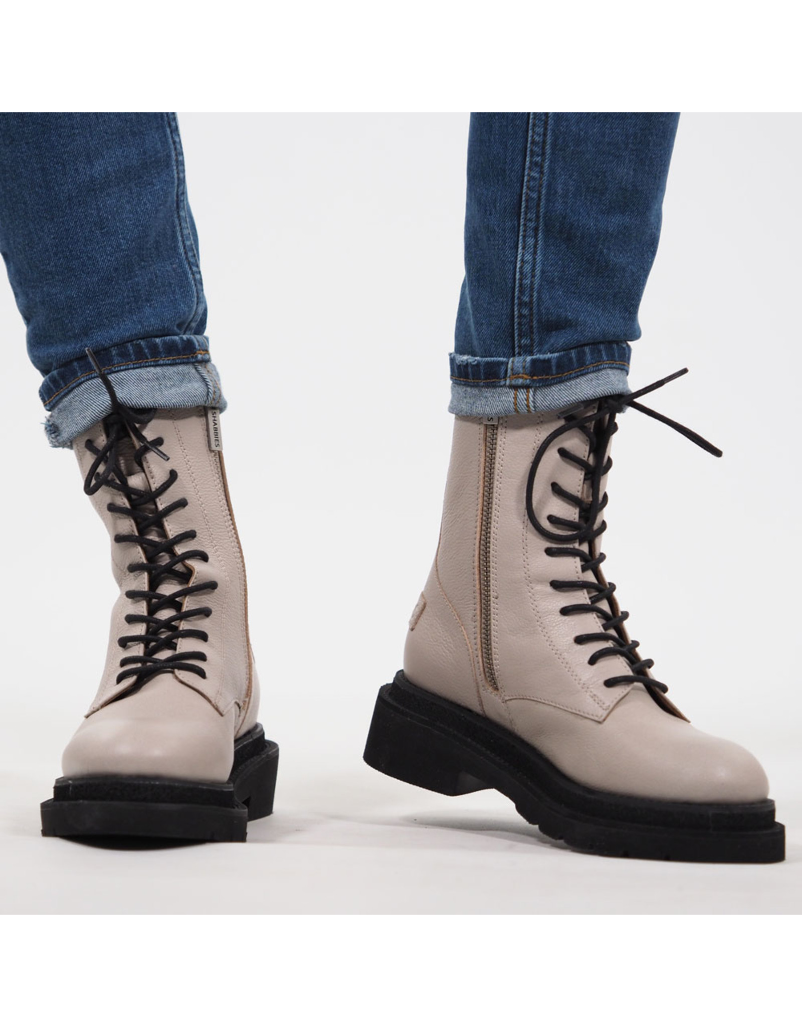 Shabbies SHS1265 Ankle boot lace up d.sand