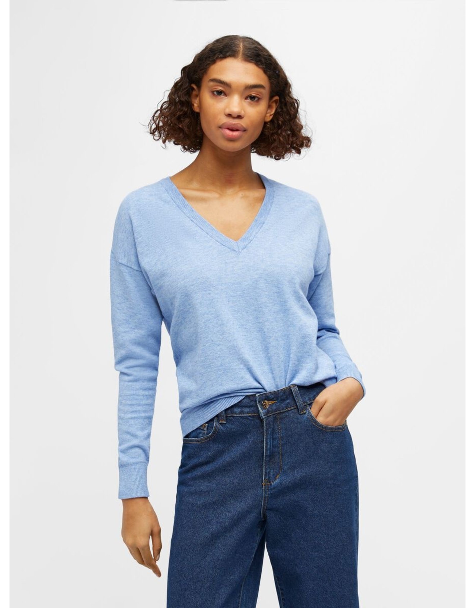 Object V-Neck Knit Pullover Blue