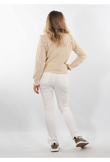 Raizzed Blossom split white jeans