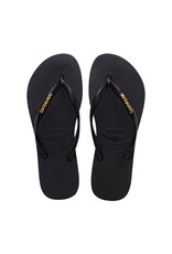 Havaianas Slim Logo Metallic Black/Gold