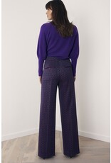 Corel Lilly Jacquard Lurex Pants Dark Violet