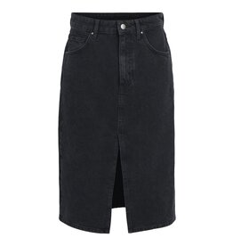 Object Harlow Midi Denim Skirt Black