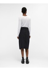 Object Harlow Midi Denim Skirt Black