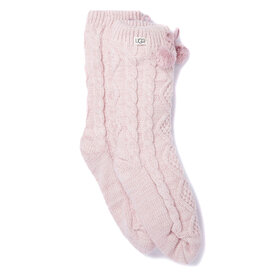 Ugg Sock PomPom Fleece Seashell Pink
