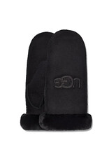Ugg Shearling Embroider Mittens Black