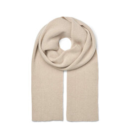 Rabens Saloner Ribbed Scarf Light Oatmeal