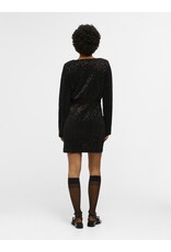 Object Tulua L/S Short Dress Black