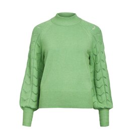 Object Eva L/S Knit Pullover V. Green