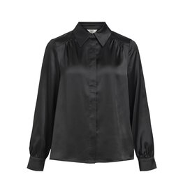 Object Sateen L/S Shirt Black