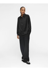 Object Sateen L/S Shirt Black