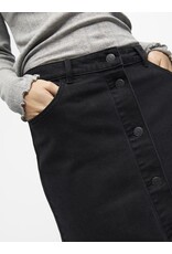 Object Sina Long Denim Skirt Black