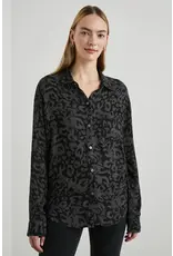 RAILS Blouse Hunter Diffused Charcoal Cheetah