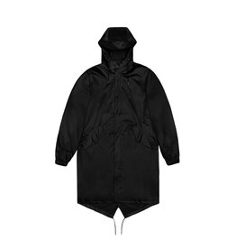 Rains Fishtail Parka Black Grain