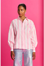 Pom Amsterdam Blouse Embroidery Striped Pink