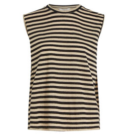 Penn&Ink N.Y. T-Shirt S24T1055 Stripe Black/Beige