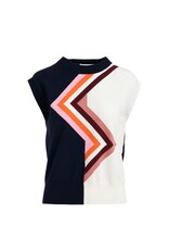 Essentiel Antwerp Top Figzag Knit Navy