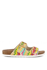 Colors of California Sandaal Buckle Raffia HC.BIO407 Multi