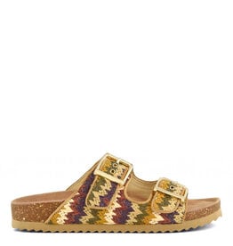 Colors of California Sandaal Buckle Raffia HC.BIO407 Naturel