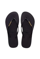 Havaianas Slipper Slim Logo Metallic Black