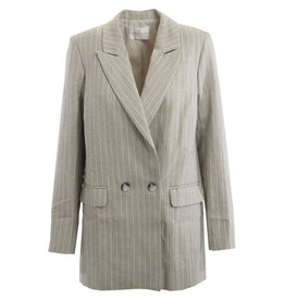 Aimee Blazer BoA L.Grey lurex stripe