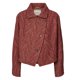 Rabens Saloner Jacket Lunna Burgundy combo