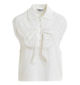 Essentiel Antwerp Essentiel Polo Ihelly with lace Off White